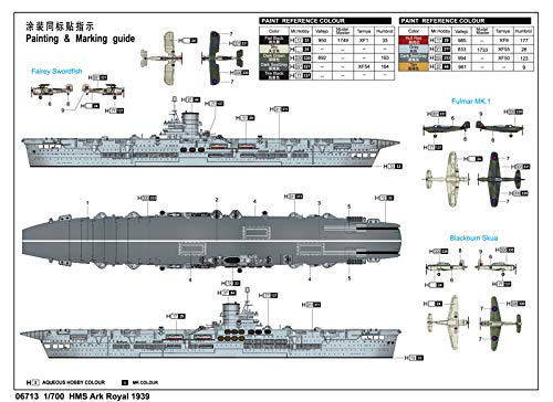 1/700 HMS Ark Royal Aircraft Carrier 1939