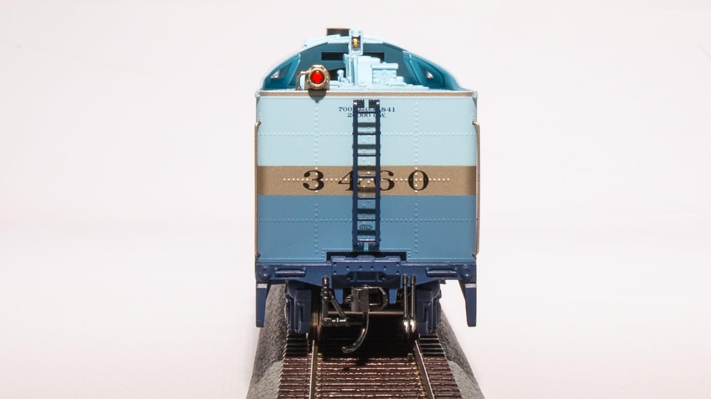 Broadway Limited Imports 7350 ATSF Blue Goose, 3460, As-Delivered w/ 3460 on Side of Tender, Paragon4 Sound/DC/DCC, Smoke, HO