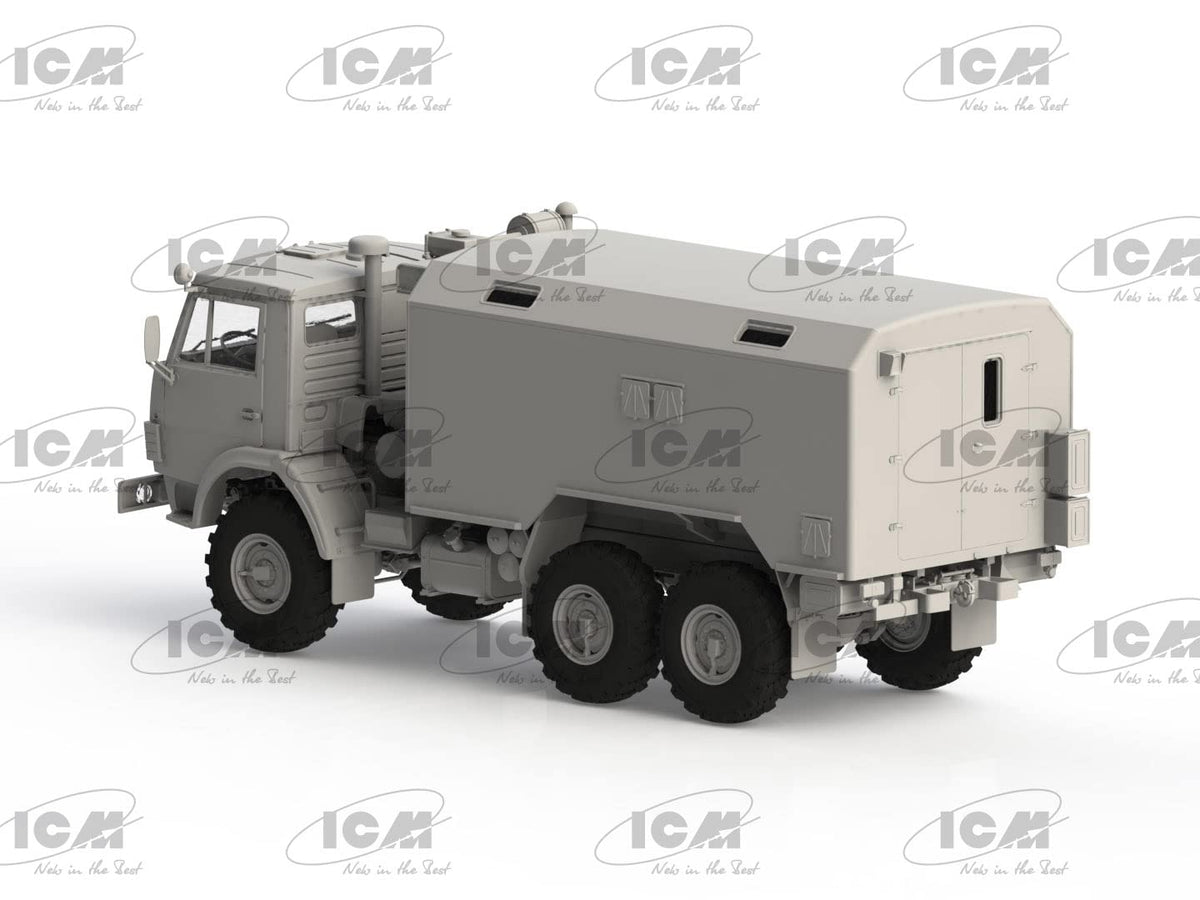 Plastic Vehicle Model Soviet Six-Wheel Army Truck with Shelter - Scale 1:35