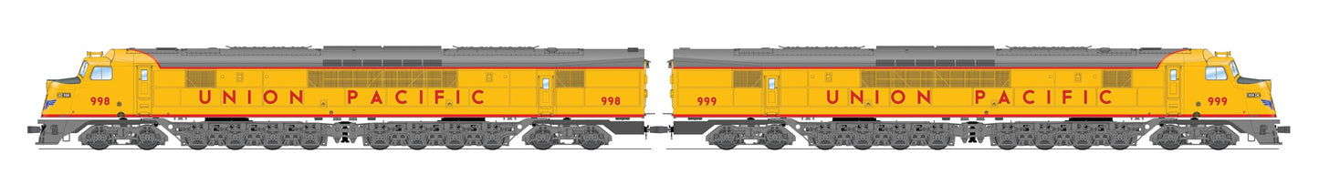 Broadway Limited 2548 Baldwin Centipede A-A Set, UP #998/999, Yellow & Gray, Both Units w/ Paragon4 Sound/DC/DCC, HO