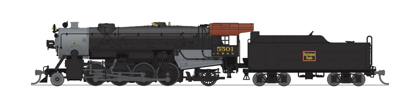 Broadway Limited 3972 USRA Heavy Mikado, CBQ 5501, Paragon4 Sound/DC/DCC, N