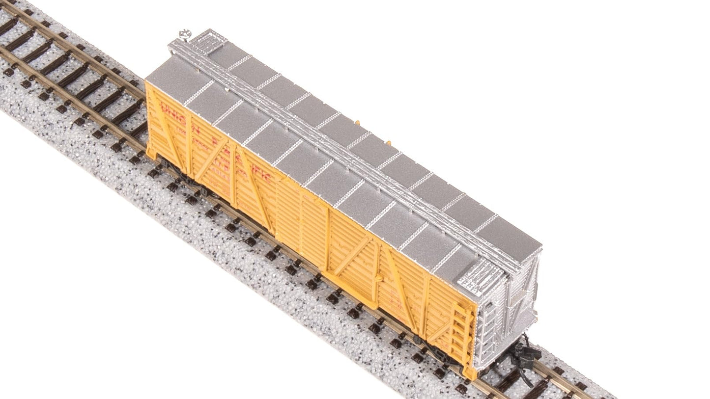 Broadway Limited 8463 40' Wood Stock Car, UP 49340, Mule Sounds, N Scale