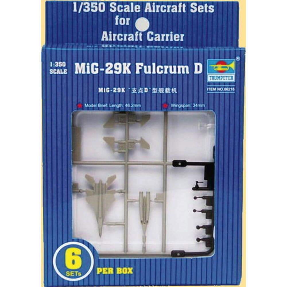 1/350 MiG29K Fulcrum D Aircraft Set for Carrier Kuznetsov (6/Bx)