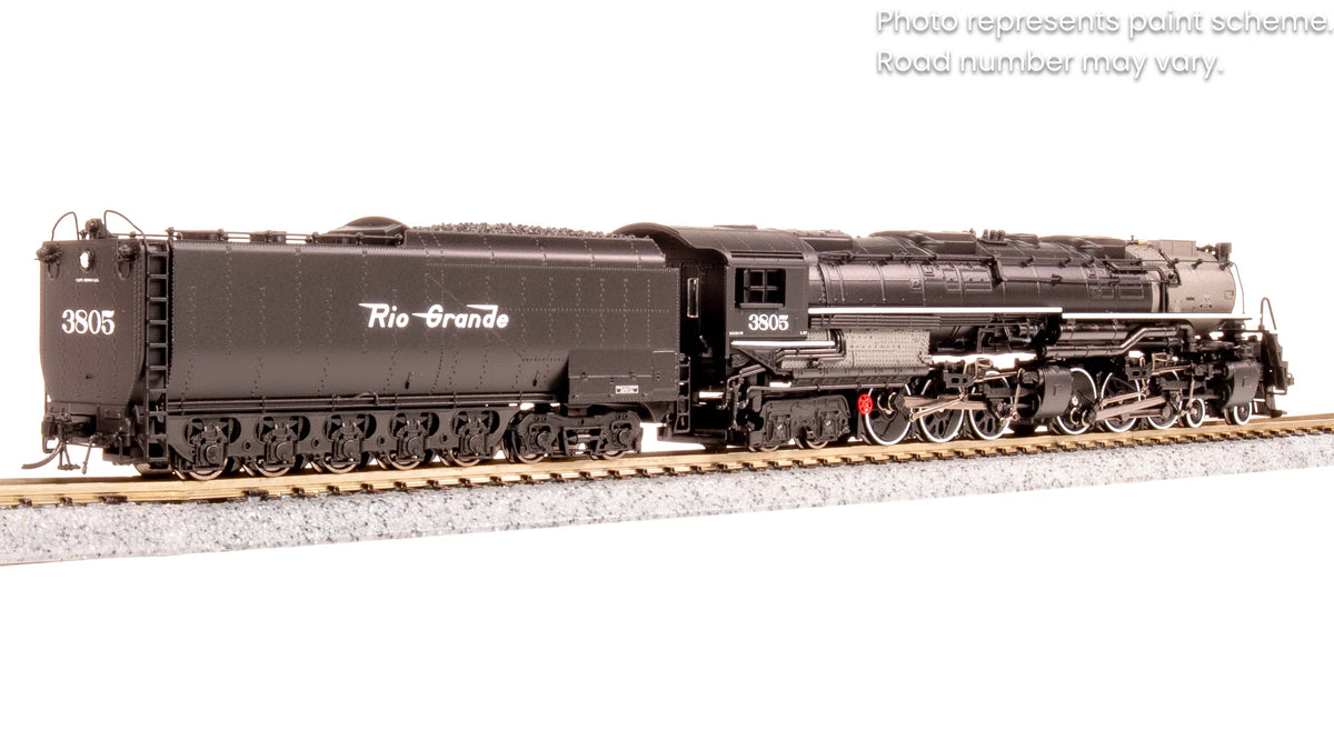 Broadway Limited 6988 D&RGW Challenger 4-6-6-4, #3805, Black & Graphite, Coal Tender, Paragon4 Sound/DC/DCC, Smoke, N Scale