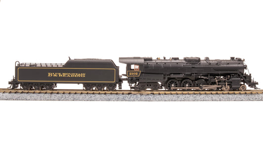 Broadway Limited 7408 Reading T1 4-8-4, RBMN #2102, "Blue Mountain & Reading Scheme, Paragon4 Sound/DC/DCC, Smoke, N Scale