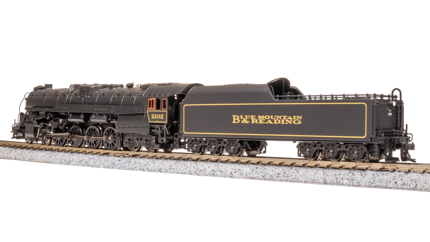 Broadway Limited 7408 Reading T1 4-8-4, RBMN #2102, "Blue Mountain & Reading Scheme, Paragon4 Sound/DC/DCC, Smoke, N Scale
