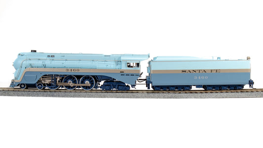 Broadway Limited Imports 7350 ATSF Blue Goose, 3460, As-Delivered w/ 3460 on Side of Tender, Paragon4 Sound/DC/DCC, Smoke, HO
