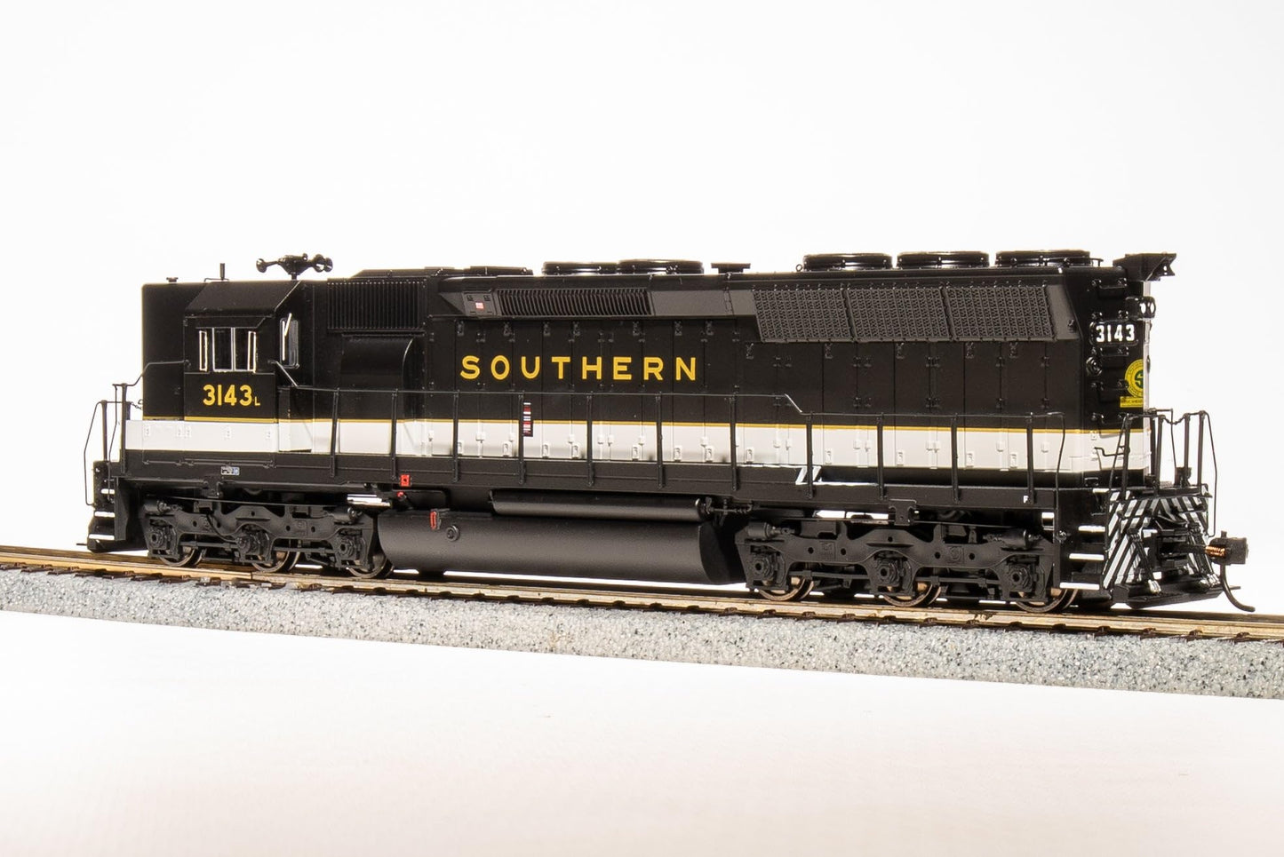 Broadway Limited 4291 EMD SD45, SOU #3128, Black, White, Gold Scheme, Paragon4 Sound/DC/DCC, HO (High Hood)