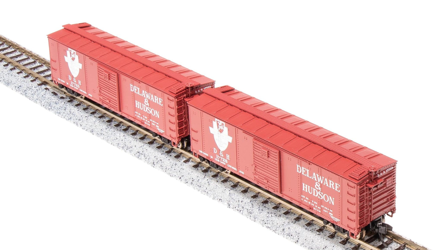 Broadway Limited 7277 USRA 40' Steel Boxcar, D&H, 2-Pack, N