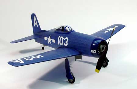30" Wingspan F8F2 Rubber Pwd Aircraft Laser Cut Kit