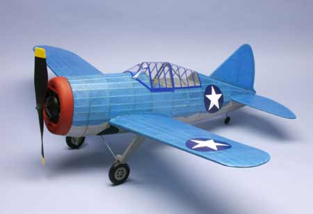 30" Wingspan F2A3 Buffalo Rubber Pwd Aircraft Laser Cut Kit