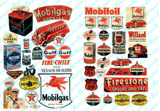 HO 1940-50's Gas & Oil Posters/Signs (41)