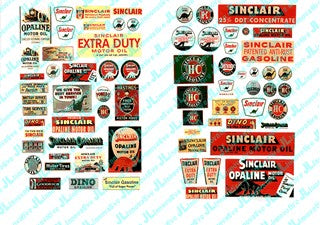 HO 1930-50's Vintage Sinclair Gas Station Posters/Signs (71)