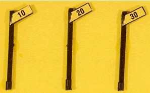 HO Custom Slow Speed Signs/Angled Style (3)