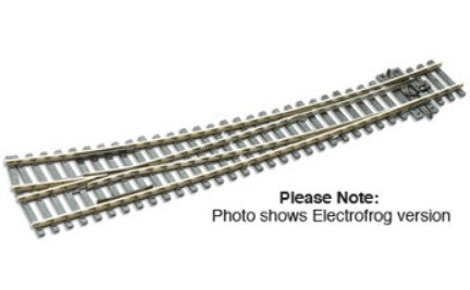 HO Code 100 Curved Right Hand Turnout (Inside 30" & Outside 60" Radius) w/Electrified Frog