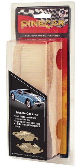 Pine Car Full Body Pre-Cut Designs Muscle Car