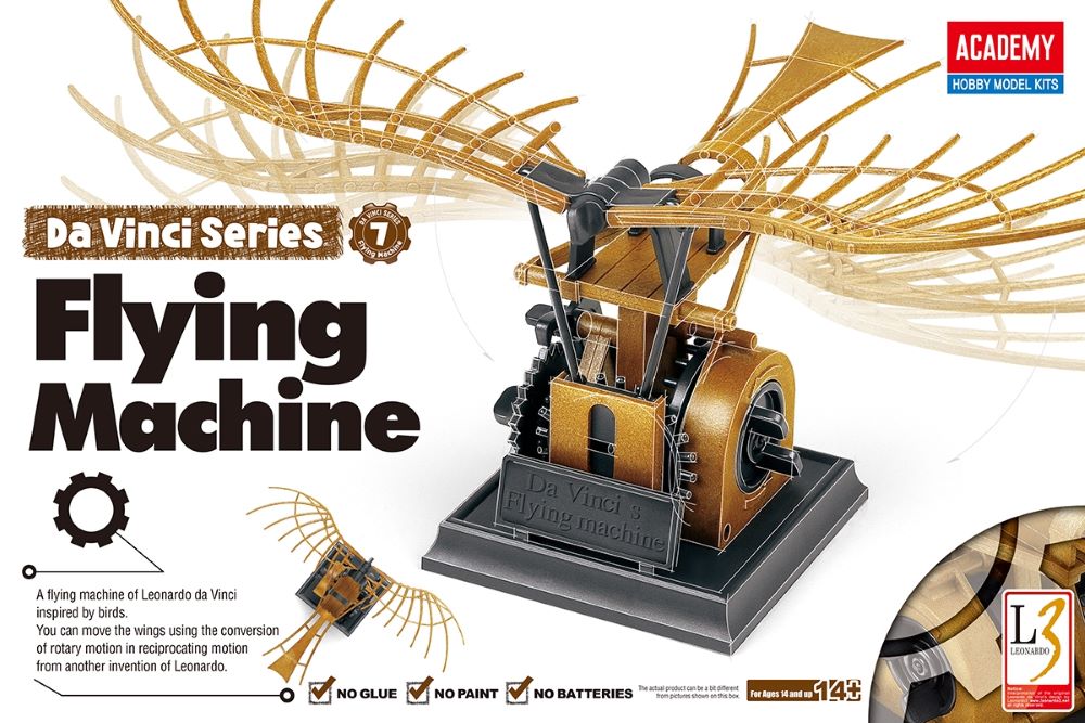 DaVinci Flying Machine (Approx 9"Wingspan) (Snap)