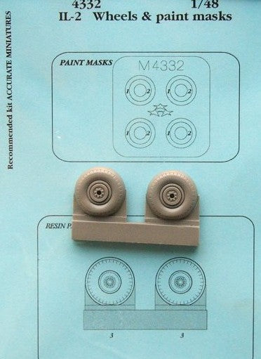 1/48 IL2 Wheels & Paint Masks For ATE (D)