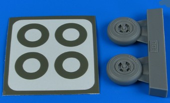 1/48 Spitfire Mk IX 4-Spoke Wheels & Paint Masks For EDU (D)