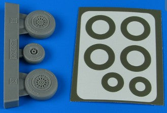 1/48 L39ZO Albatros Late Wheels & Paint Masks For TSM