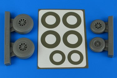 1/48 A26B/C (B26B/C) Invader Late Wheels & Paint Masks For ICM