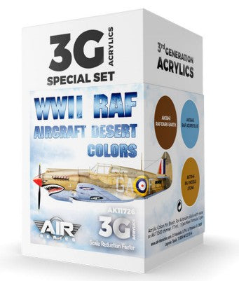 Air Series: WWII RAF Aircraft Desert 3G Acrylic Paint Set (3 Colors) 17ml Bottles