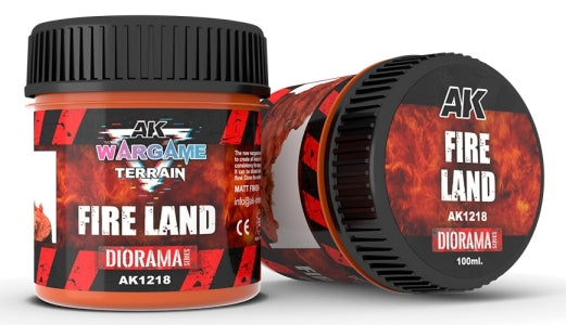 Wargame Terrain: Fire Land Texture Acrylic 100ml Bottle