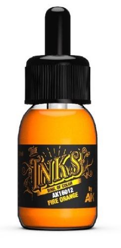 Inks: Fire Orange Acrylic 30ml Bottle