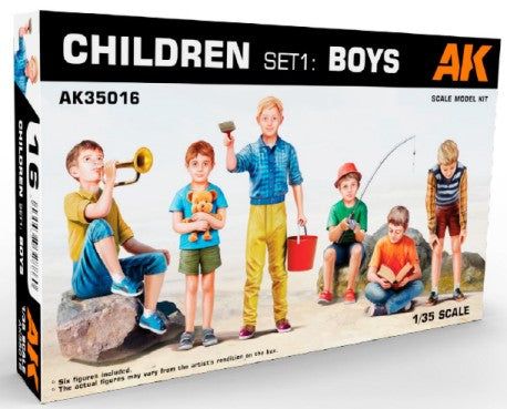 1/35 Children Set 1: Boys (6) (Plastic Kit)