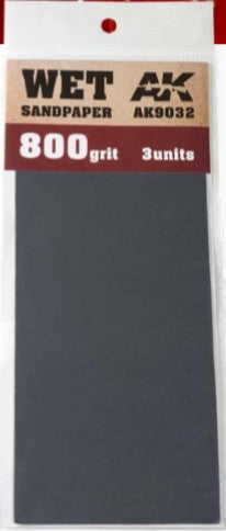Wet Sandpaper Sheets 800 Grit (3)
