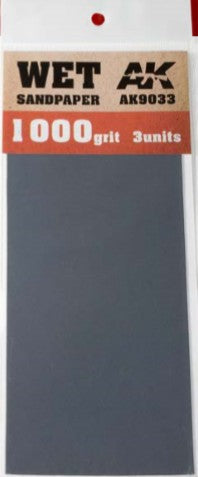Wet Sandpaper Sheets 1000 Grit (3)