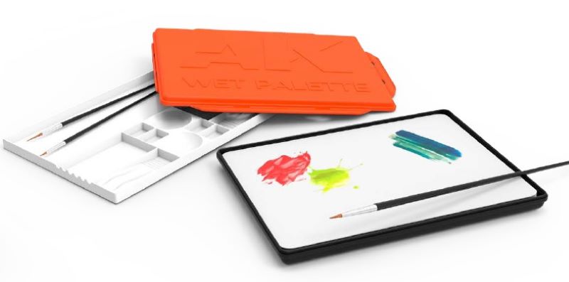 Wet Palette Container w/Storage Tray, Sponges & Papers