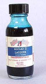 1oz. Bottle Transparent Blue Lacquer