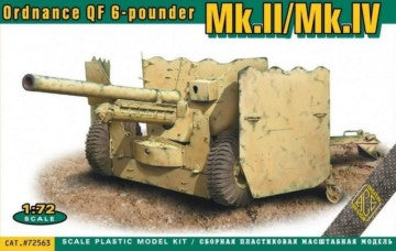 1/72 British Ordnance QF 6-Pounder Mk II/IV Gun
