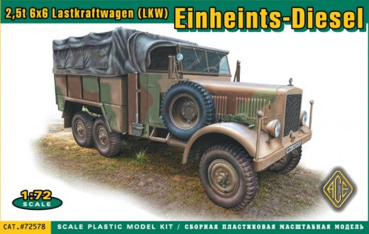 1/72 German Einheits Diesel 2.5-Ton 6x6 Cargo Truck