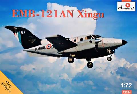 1/72 EMB121AN Xingu French Navy Twin-Turboprop Aircraft