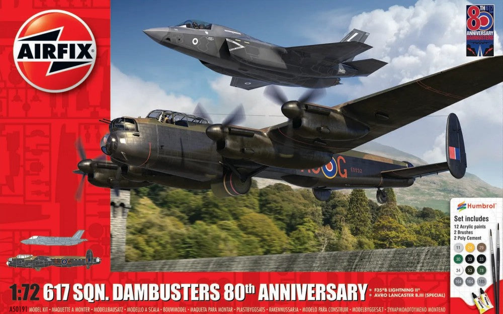 1/72 Dambusters 617 Sqn 80th Anniversary Bomber Gift Set w/paint & glue