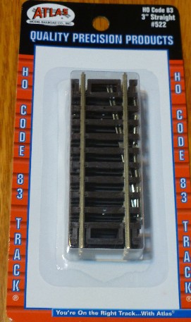 HO Code 83 3" Straight Track (4)