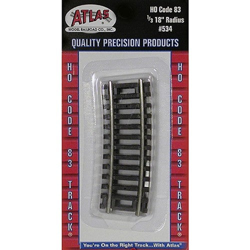 HO Code 83 1/3-18" Radius Snap Track (4)
