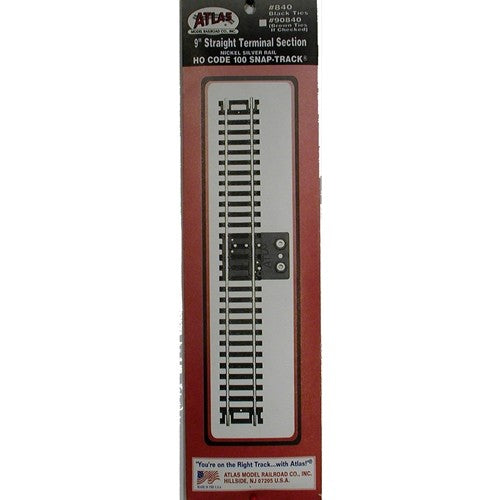 HO Code 100 9" Straight Terminal Track (1)