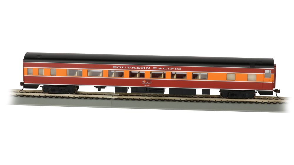 HO 85' Smooth-Side Coach w/Lighted Interior Southern Pacific Daylight #2463