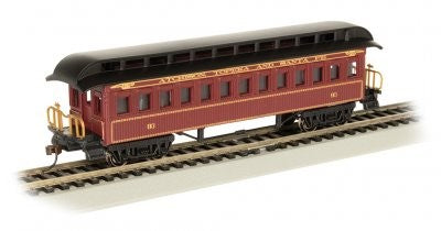 HO Old-Time Passenger Coach w/Rounded-End Clerestory Roof Santa Fe