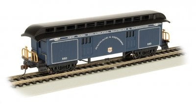HO Old-Time Passenger Baggage w/Rounded-End Clerestory Roof Baltimore & Ohio (Royal Blue)