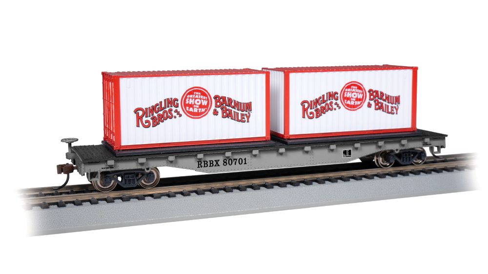 HO Ringling Bros. & Barnum & Bailey Flatcar w/Containers #80701