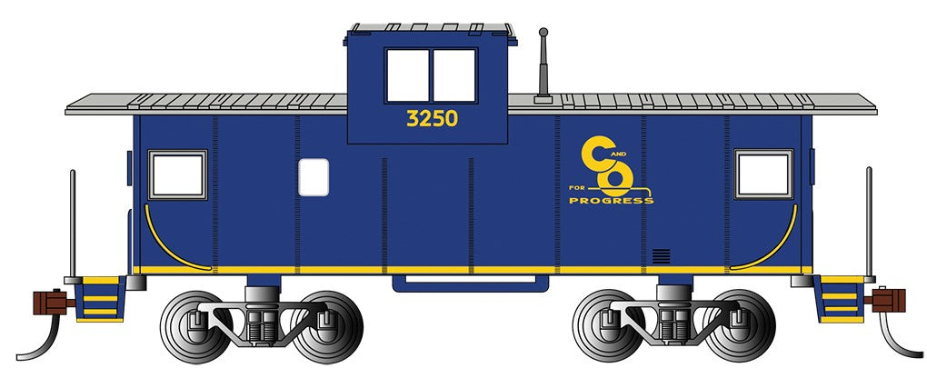 HO 36' Wide Vision Caboose Chesapeake & Ohio #3260