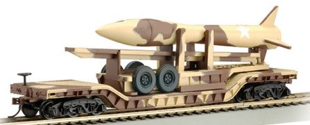 HO 52' Center Depressed Flatcar w/Missile (Desert Camo)