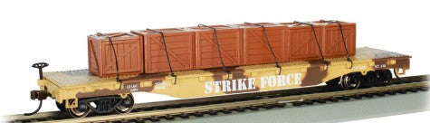 HO 52' Flatcar w/Crates (Desert Camo)