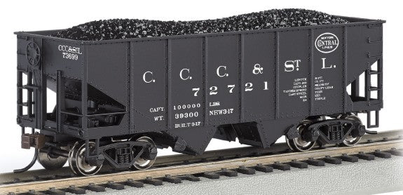 HO 55-Ton 2-Bay USRA Outside Braced Hopper w/Coal Load New York Central Big Four #72721