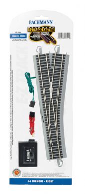 HO #4 Right Remote Turnout Nickel Silver Track (1/Cd)