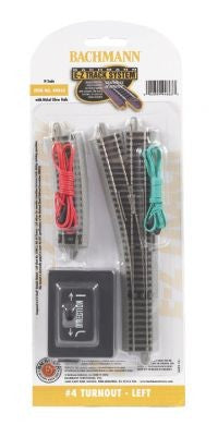 N #4 Left Turnout Nickel Silver Track (1/Cd)